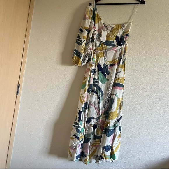 NWT L*Space Floral Josephine One Shoulder Maxi Dress Size 8 - Picture 11 of 11